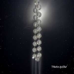 🔥5/$50🔥 Vintage Icing 16”-19” clear strung large beaded statement necklace